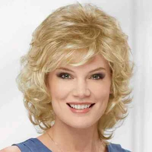 Pelucas de cabello sintético HAIRJOY para mujer cortas rizadas con flequillo hasta los hombros - Imagen 1 de 32