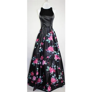 Women's Formal Open Back Floral Long Evening Gown prom dress - Picture 1 of 5