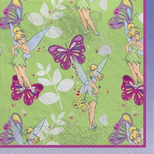 Tinkerbell Disney Fairy Tink Peter Pan Birthday Party Paper Beverage Napkins - Picture 1 of 1