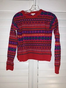 Crew Cuts Girls Red 🔴 💯% Wool  Warm Sweater, Size 14 - Picture 1 of 5