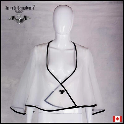 women jacket elegant coat light bluse wedding fashion bride chiffon luxury brand - Image 1 of 4