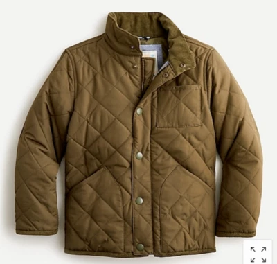 Chaqueta J CREW Niños XL CAMPO ACOLCHADO Abrigo Trabajo Verde Invierno Cremallera A Presión Nueva con Etiquetas Foto 1 de 3