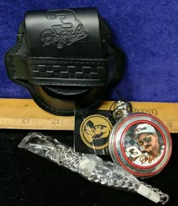 New Franklin Mint Dale Earnhardt Sr Pocket Watch w/ Pouch+Chain #3 Nascar New - Picture 1 of 9
