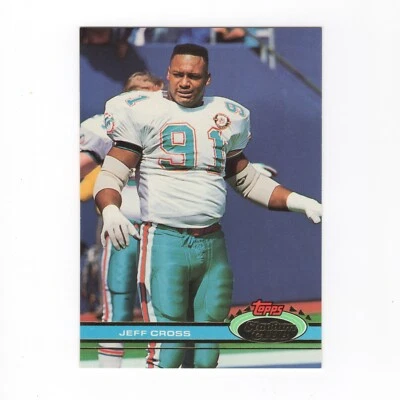 Jeff Cross #425 1991 Topps Stadium Club Base Card Miami Dolphins NFL - Image 1 of 2