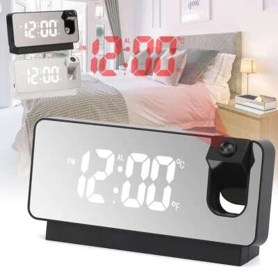 Projection Alarm Clock Thermometer Temperature Monitor, LED Digital Alarm Clock - Image 1 of 4