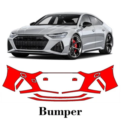 Front bumper PreCut PPF Paint Protection Film For Audi RS7 2021-2025 - Image 1 of 4