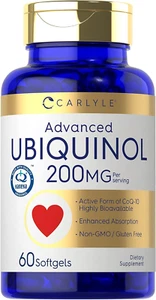 Carlyle Ubiquinol 200Mg | 60 Softgels | Coq10 Supplement | Highly Bioavailable | - Picture 1 of 7