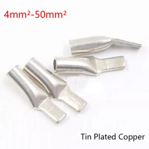 Tube Flat Pin Crimp Terminal 4-50mm² Cable for Circuit Breaker Tin Plated Copper - Picture 1 of 13