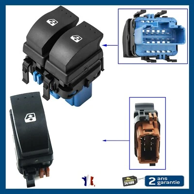 BOUTON LEVE VITRE AVANT GAUCHE ET DROIT POUR RENAULT CLIO 2 CONFORT = 8200107772 - Imagen 1 de 4