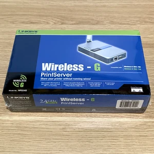 Linksys Wireless-G Print Server 2.4GHz 802.11g Model WPS54G for USB 2.0 NEW - Picture 1 of 6