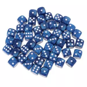 50X Six Sided D6 Dice Set Square 16mm for TRPG MTG Blue - Picture 1 of 7