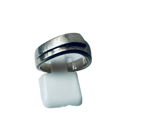 Silberring mit zweifach Ringkopf sonst glatt in 925er Silber Gr.55-4,58g#j524