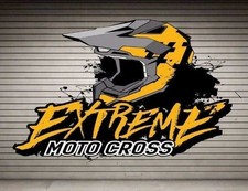 Motocross Helmet Full Color Decal, Extreme Full color sticker, wall art cn 33
