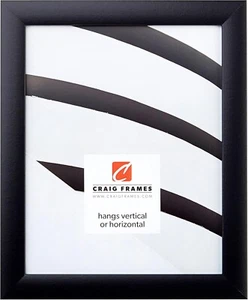 Craig Frames 1WB3BK 16 by 22-Inch Picture Frame, Smooth Wrap Finish, 1-Inch Wide - Picture 1 of 12
