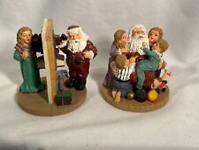 Thomas Nast Collection “Hello, Santa Claus” & "Merry Christmas" Figurines 2.5" T