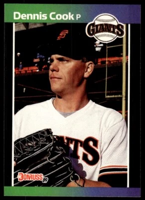 1989 Donruss Baseball Card Dennis Cook Rookie San Francisco Giants #646 - Image 1 of 2