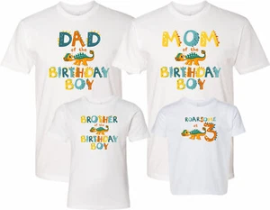 Roarsome at 3 Dinosaur T-Shirt 3rd Birthday Shirt Family Birthday Tshirts - Picture 1 of 2