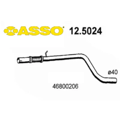 TUBO GAS DI SCARICO ANTERIORE FIAT PANDA 1.1 ASSO PER 46800206 - Immagine 1 di 2