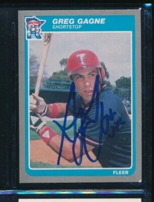 1985 Fleer #U-43 Greg Gagne Minnesota Twins Signed Autograph (CR18) - Image 1 of 2