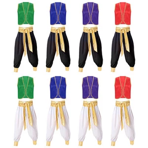 Conjunto de 2 piezas chaleco chaleco chaleco de Halloween para hombre festival de carnaval príncipe árabe - Imagen 1 de 109
