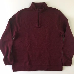 Old Navy Red XXL Mock Zip Neck Men's Long Sleeve Pullover Sweater 0002 - Picture 1 of 8