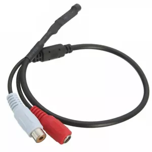 Mic Audio Mini RCA Microphone with DC output for CCTV Security Camera DVR - Picture 1 of 3