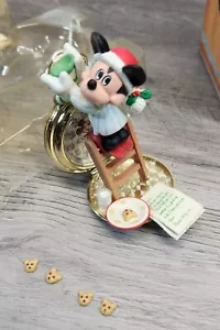 Enesco Tesoro Topolino "Guardare Babbo Natale" Decorazione Natalizia Vintage - Foto 1 di 6