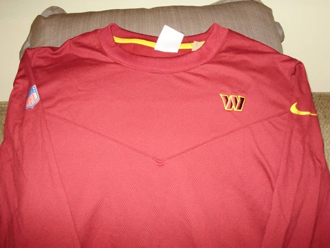 NFL Washington Commanders NIKE Dri-Fit Crew Top Sweatshirt Thick Shirt Men's 3XL Cover