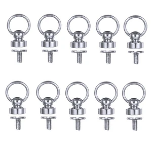  10 pezzi 9 mm borchie in ottone rivetto vite indietro anello a testa tonda - Foto 1 di 3