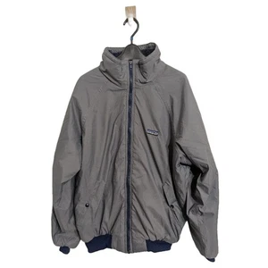 Patagonia Shearling Pile Fleece Jacket USA Made 80s Triangular Tag XL Gray F/S - Picture 1 of 11