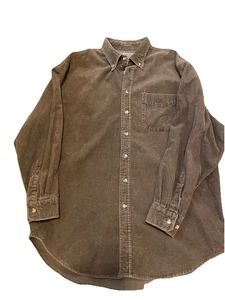 Fargo Clothing Co Y2K Vintage Mens Size L corduroy Brown Shirt - Picture 1 of 4