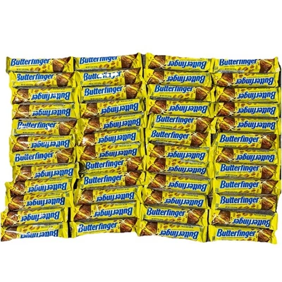 Barras de chocolate caramelo con sabor a mantequilla de maní crujiente Butterfinger de 48 quilates a granel, 1,9 oz Foto 1 de 3