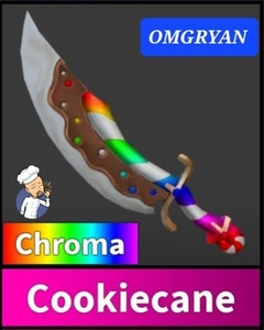 Roblox Murder Mystery 2 CHROMA COOKIECANE MM2 GODLY KNIVES AND GUNS - Imagen 1 de 1