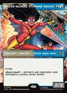 1x - Spider-Woman, Stunning Savior - Borderless #230 - Spider-Man - NM MTG - Picture 1 of 1
