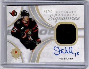Tim Stutzle Ultimate Material Signatures /49 Auto 2021-22 Upper Deck Ultimate - Bild 1 von 2