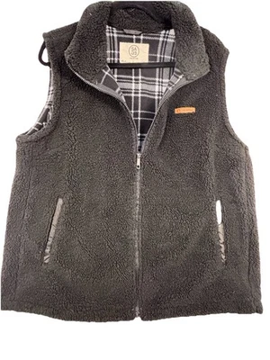 Sage Collective Women’s Black Vest -Plaid Fleece Lined Sleeveless Jacket X-Large - Image 1 of 4