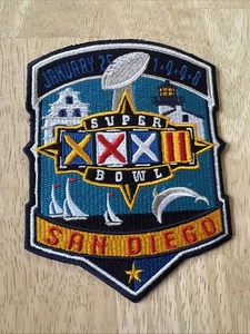 Broncos & Packers Super Bowl XXXII NFL PATCH 1998 San Diego - Foto 1 di 19