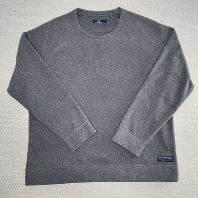 Vineyard Vines Fleece Sweater Men Size XL Pull Over Golf Gray Long Sleeve - Image 1 of 4