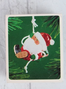 Hallmark Keepsake Christmas Ornament Santa Mountain Climber 1983 - Picture 1 of 6