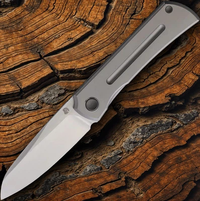 North Mountain Blade Moon Folding Knife 2.5" M390 Steel Blade Titanium Handle - Image 1 of 2