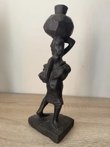 Westafrika Stamm - handgeschnitzte Skulpturen in Mahagoni schwarz Holz - Bild 1 von 6