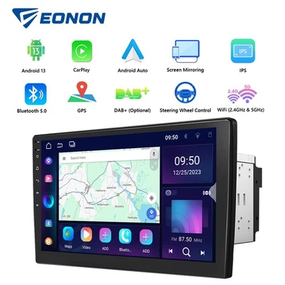 Eonon UA13 Plus 10.1" 2Din Car Stereo GPS BT Radio Wireless CarPlay Android Auto - Image 1 of 4