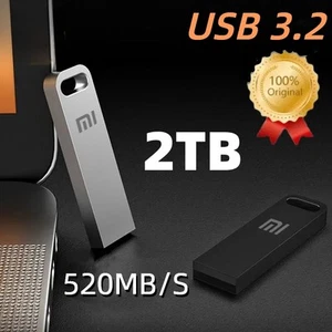 2TB USB 3.2 Flash Drive Alta Velocità Metallo U Disk TypeC Memory Stick Impermeabile 1* - Foto 1 di 34
