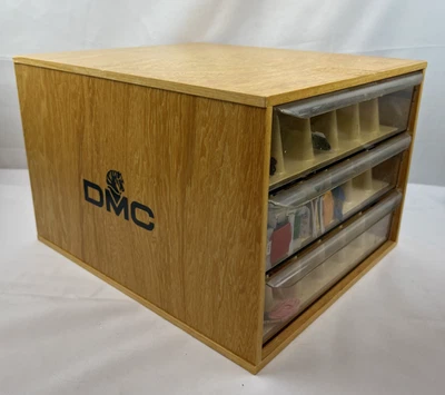 Caja de almacenamiento bordado vintage DMC hilo hilo hilo hilo hilo hilo hilo hilo Foto 1 de 4