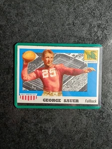 Tarjeta de fútbol americano Topps 1955 de colección #31 George Sauer Nebraska EX - Imagen 1 de 12