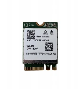 Karta interfejsu sieciowego Dell DW1820A moduł M.2 Wi-Fi 5 Dualband BT 4.1 VW3T3 - Zdjęcie 1 z 1