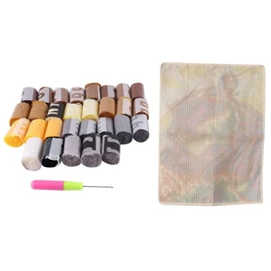1X( Hook Kits Rug Making Kits DIY for Kids/Adults with Printed Canvas9901 - Picture 1 of 9