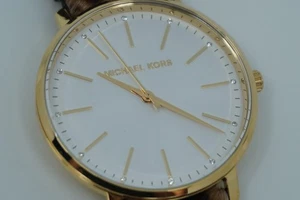 Michael Kors Watch Womens Leather Leopard Strap Gold Tone MK4751 - Picture 1 of 11