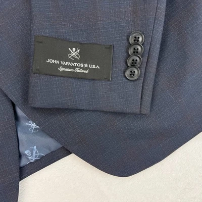 Chaqueta Blazer John Varvatos Para Hombres 38R Bleecker Azul Marino Cerruti Prestige Años 130 Nueva con Etiquetas Foto 1 de 4
