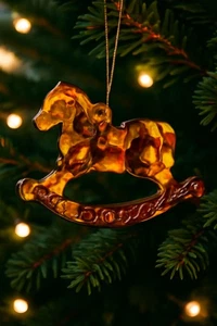 USA Handmade Amber Horse Figurine – 2026 New Year Symbol – Christmas Holiday - Picture 1 of 6